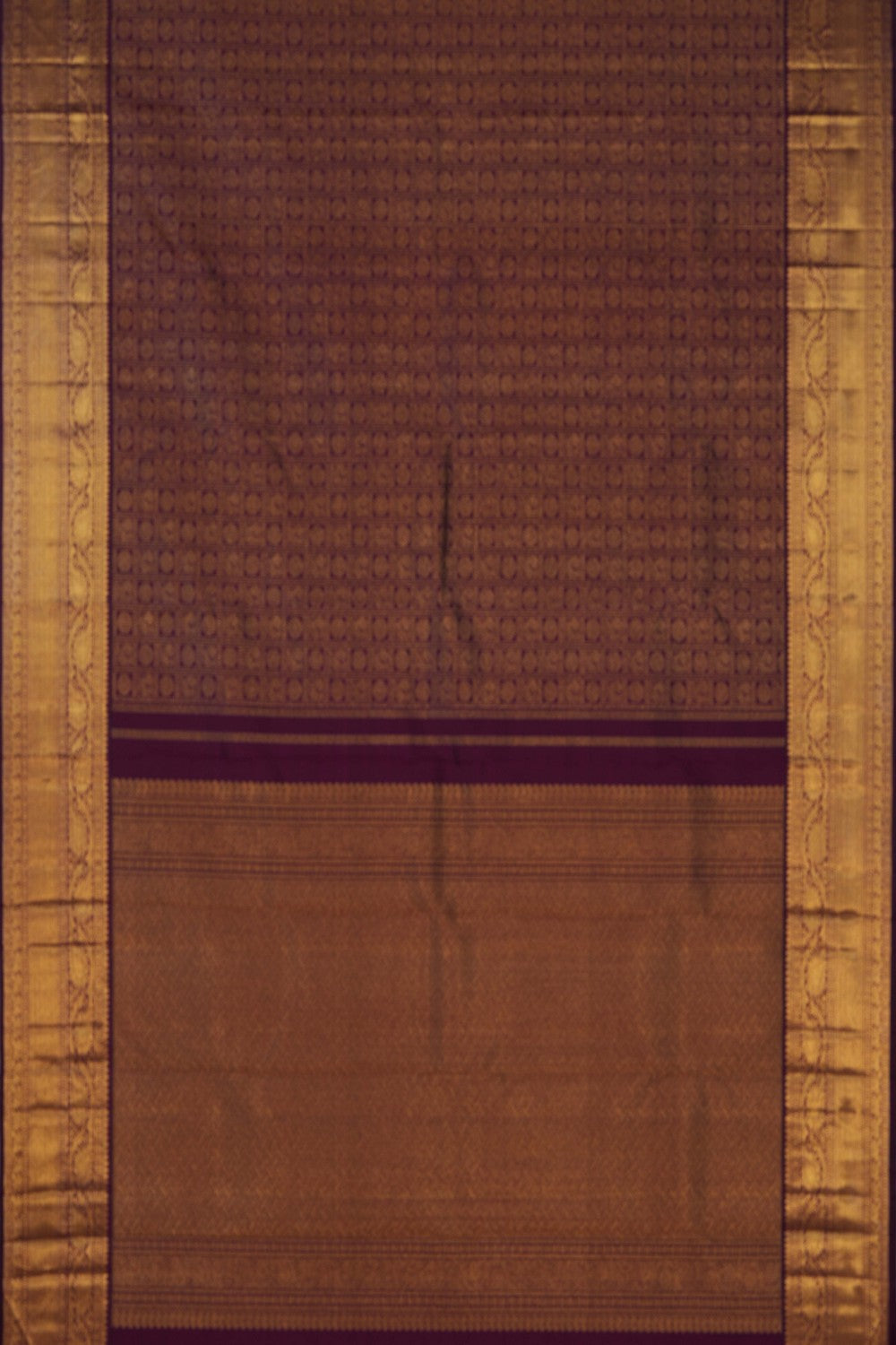 Image of Kanchipuram Silk Brocade Violet Saree