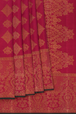 Image of Kanchipuram Silk Pink Saree