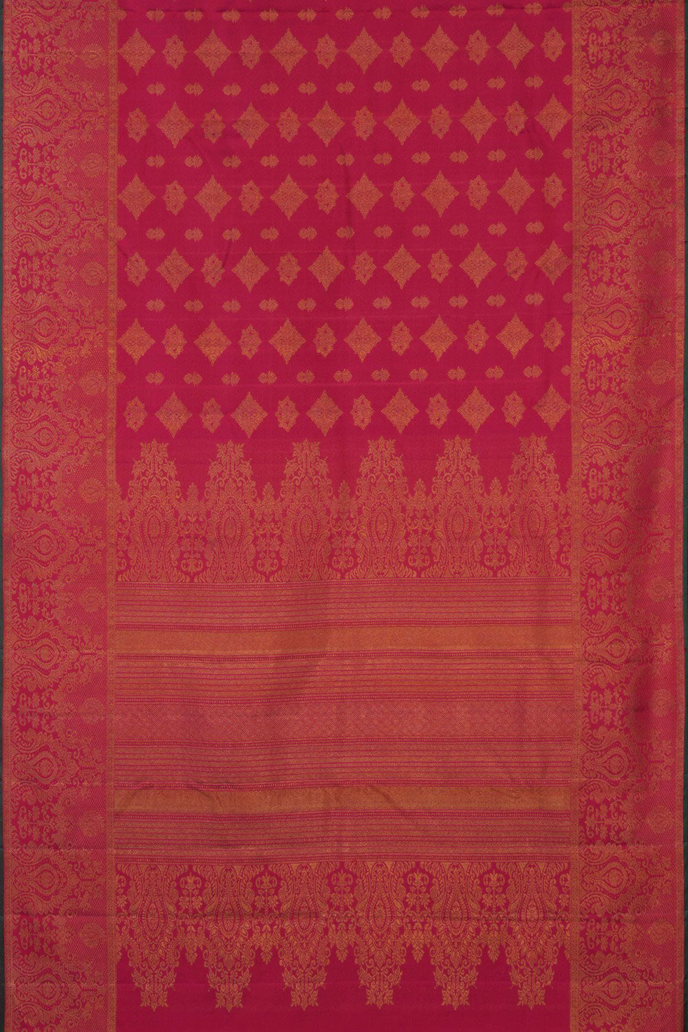 Image of Kanchipuram Silk Pink Saree
