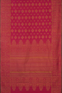 Image of Kanchipuram Silk Pink Saree
