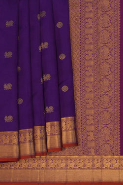 Image of Kanchipuram Silk Purple Saree