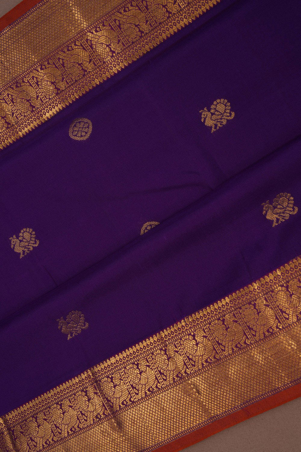 Kanchipuram Silk Purple Saree