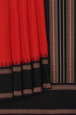 Image of Kanchipuram Silk Red Saree