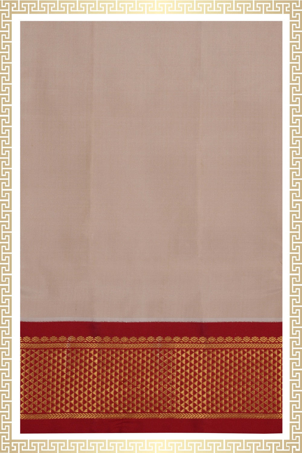 Kanchi Silk Off-White Dhoti With Kanduva (8 X 4)