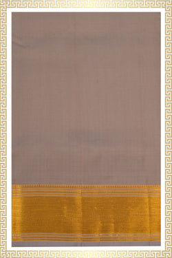 Image of Kanchi Silk Off-White Dhoti With Kanduva (8 X 4)