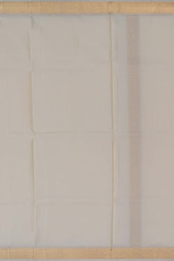 Image of Kanchi Silk White Dhoti With Kanduva (8 X 4)