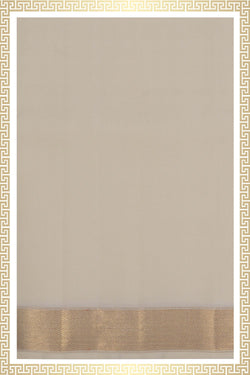 Image of Kanchi Silk Off White Dhoti With Kanduva (8 X 4)
