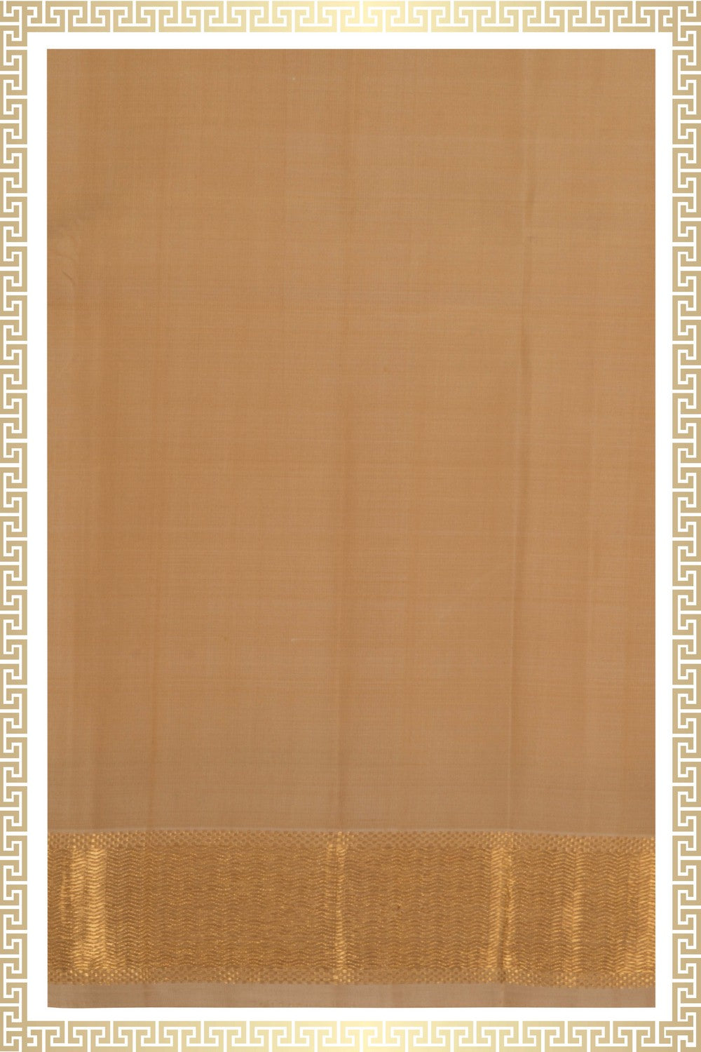 Image of Kanchi Silk Beige Dhoti With Kanduva (8 X 4)