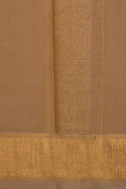 Image of Kanchi Silk Beige Dhoti With Kanduva (8 X 4)