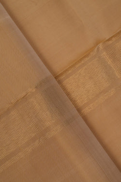 Image of Kanchi Silk Beige Dhoti With Kanduva (8 X 4)