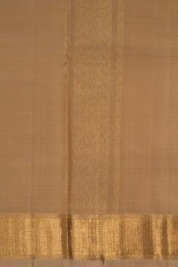 Image of Kanchi Silk Beige Dhoti With Kanduva (8 X 4)