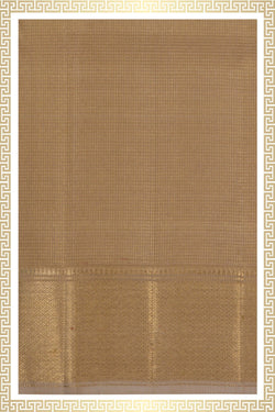 Image of Kanchi Silk Beige Dhoti With Kanduva (8 X 4)