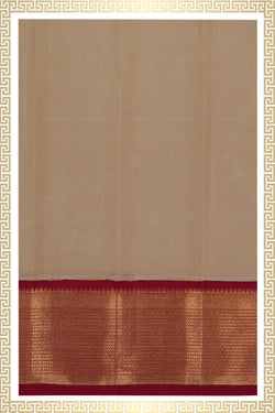 Image of Kanchi Silk Off White Dhoti With Kanduva (8 X 4)