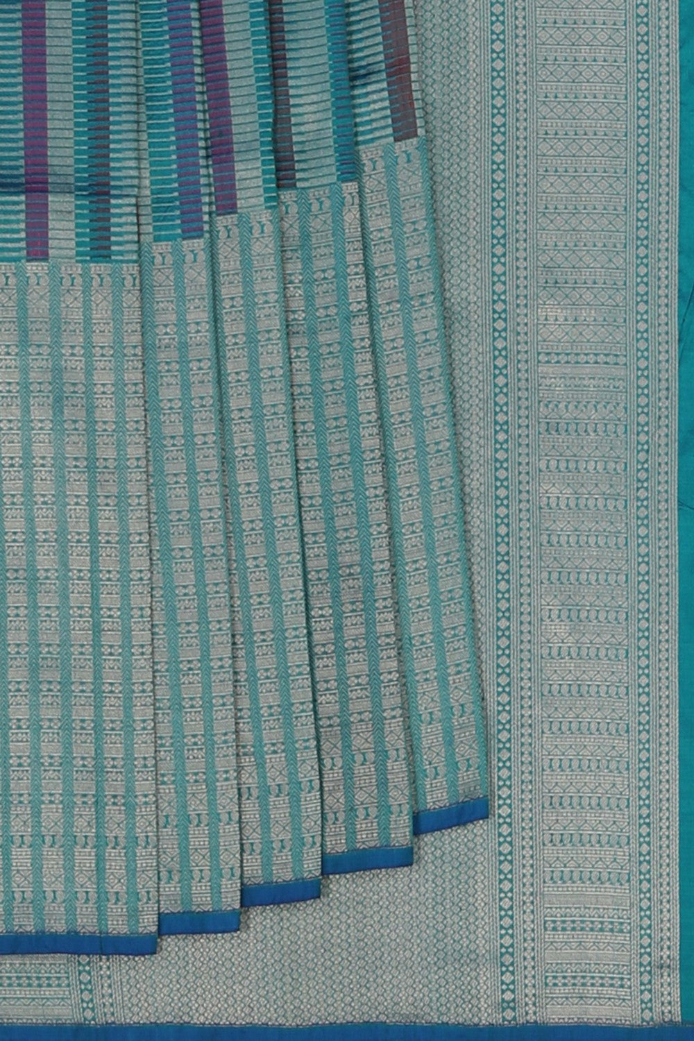 Image of Banarasi Silk Blue Saree