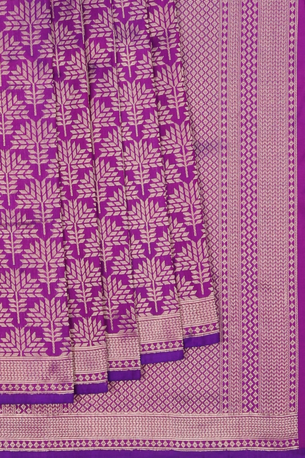 Image of Banarasi Silk Purple Saree