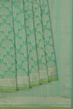 Image of Banarasi Silk Aqua Green Saree