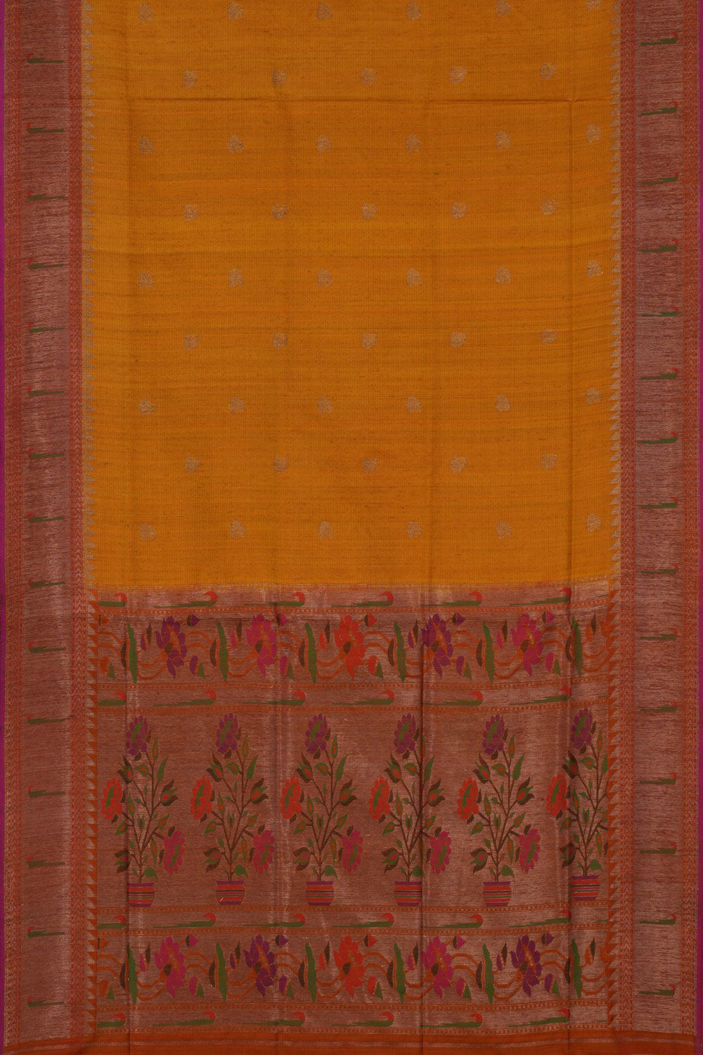 Banarasi Dupion Silk Mustard Saree