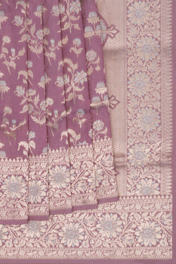 Image of Banarasi Katan Silk Purple Saree