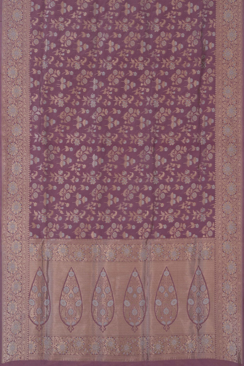 Banarasi Katan Silk Purple Saree