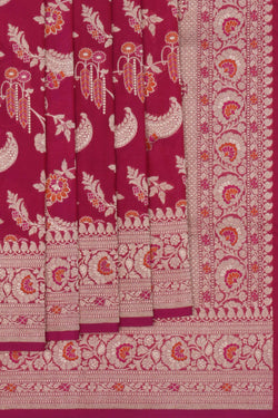 Image of Banarasi Katan Silk Pink Saree