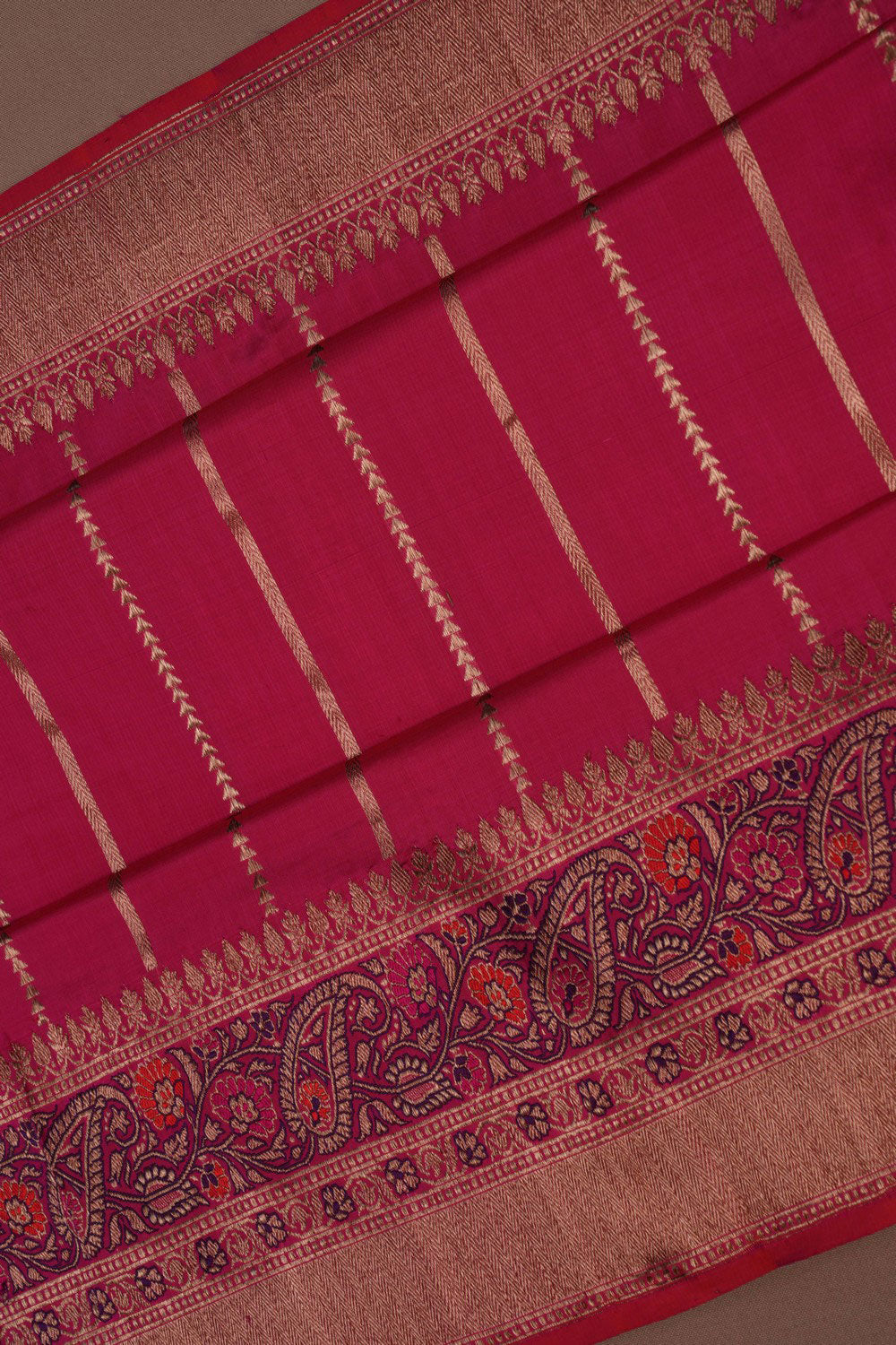 Image of Banarasi Katan Silk Pink Saree