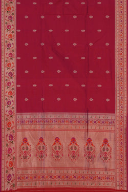 Image of Banarasi Katan Silk Plum Pink Saree