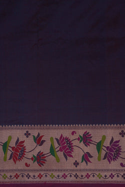 Image of Banarasi Katan Silk Blue Saree