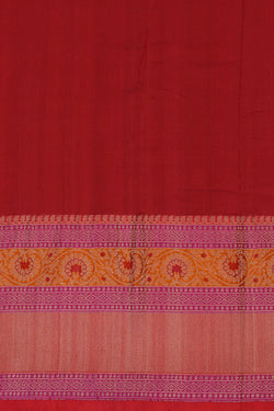 Image of Banarasi Katan Silk Green Saree