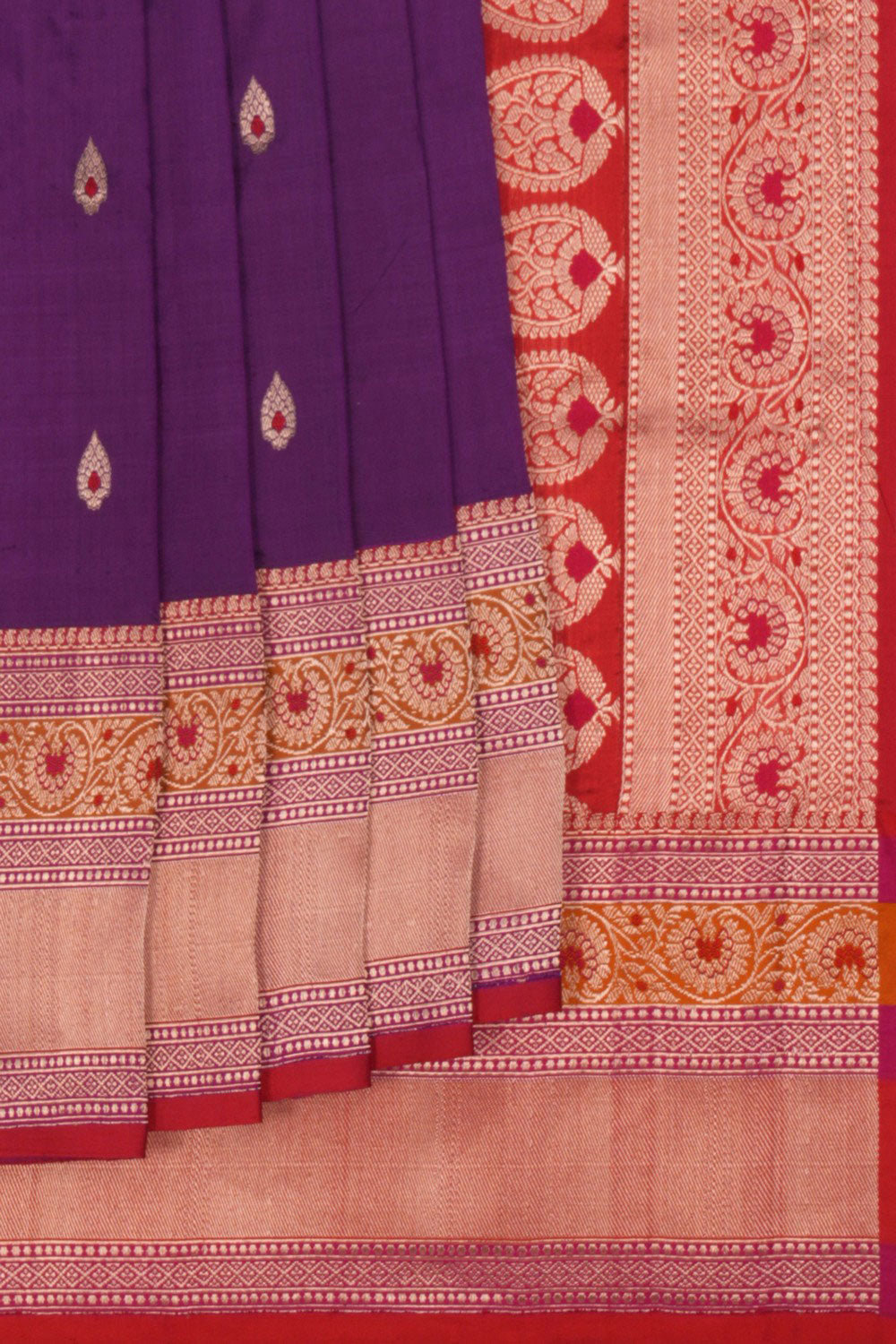 Image of Banarasi Katan Silk Purple Saree