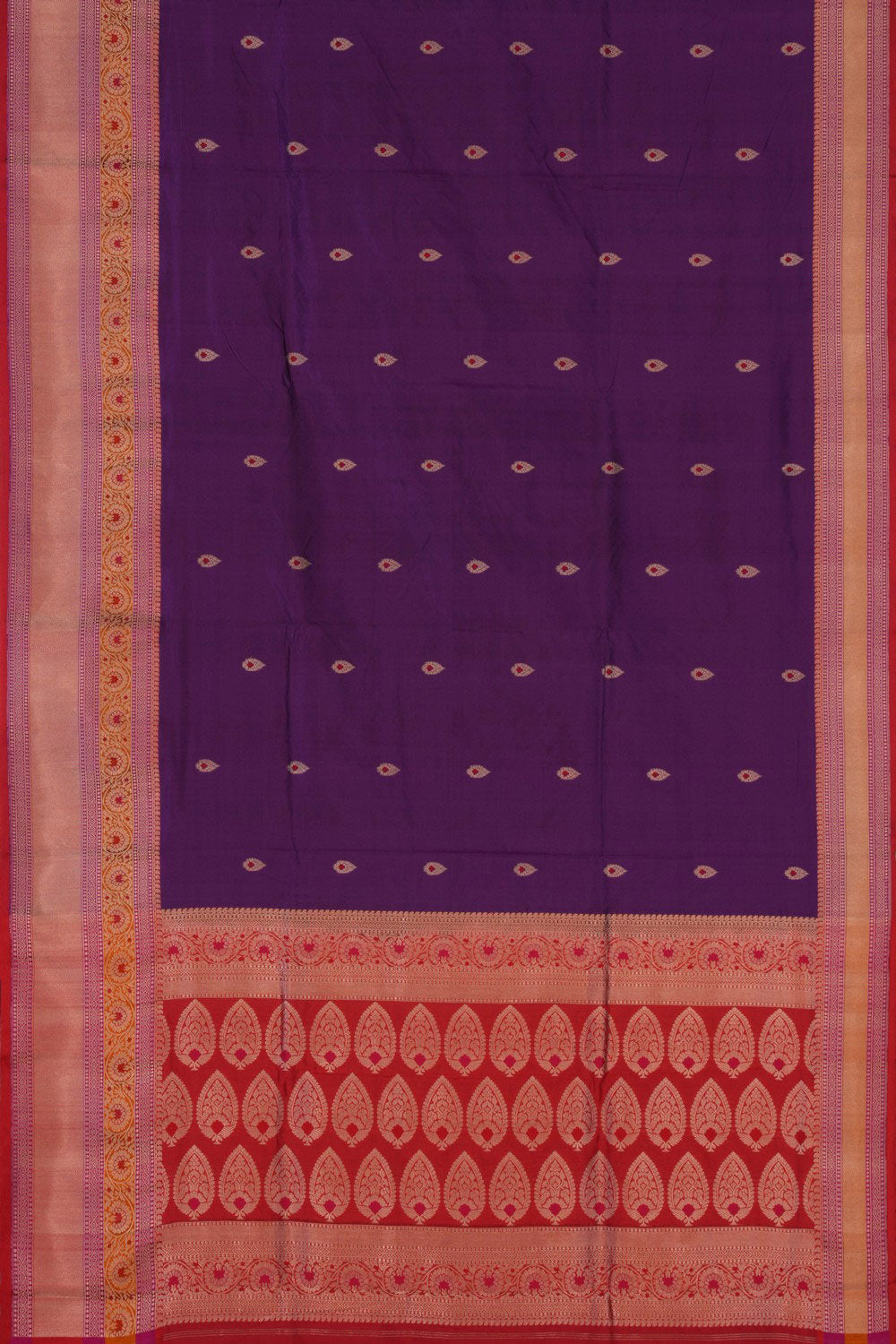 Image of Banarasi Katan Silk Purple Saree