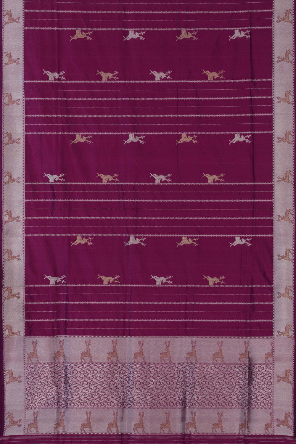 Image of Banarasi Katan Silk Violet Saree
