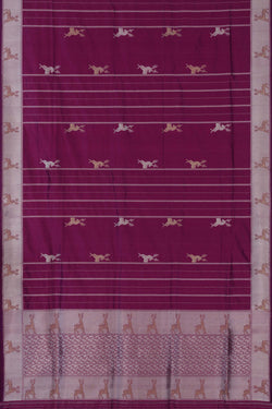 Image of Banarasi Katan Silk Violet Saree