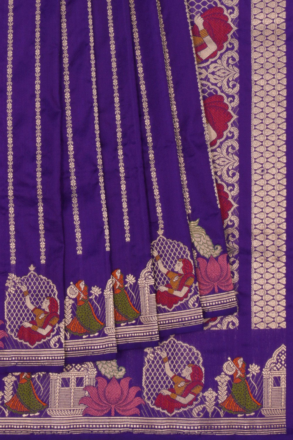 Image of Banarasi Katan Silk Purple Saree