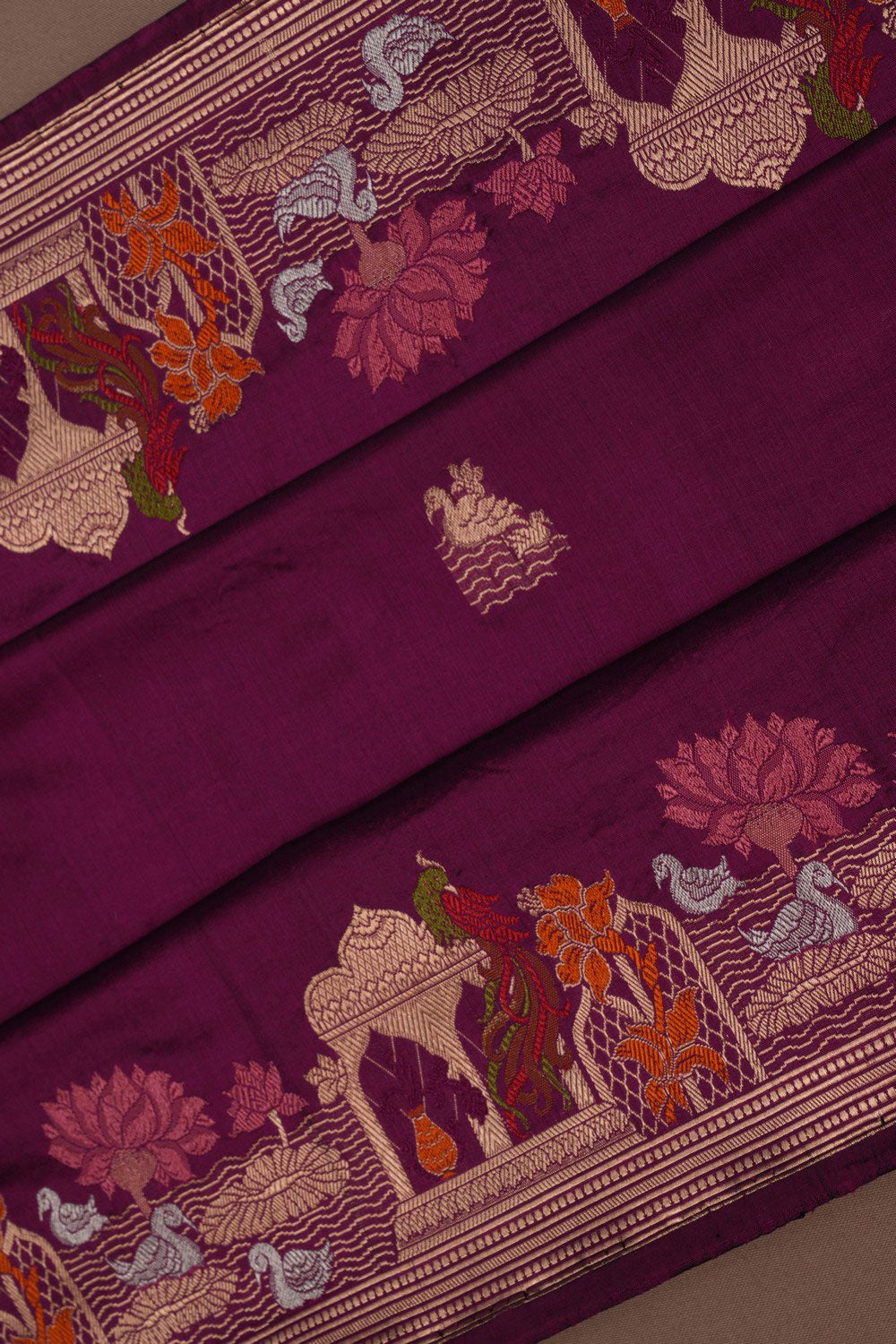 Banarasi Katan Silk Violet Saree