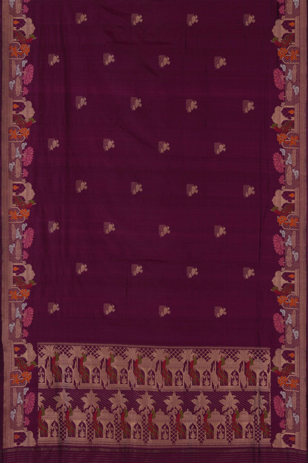 Banarasi Katan Silk Violet Saree