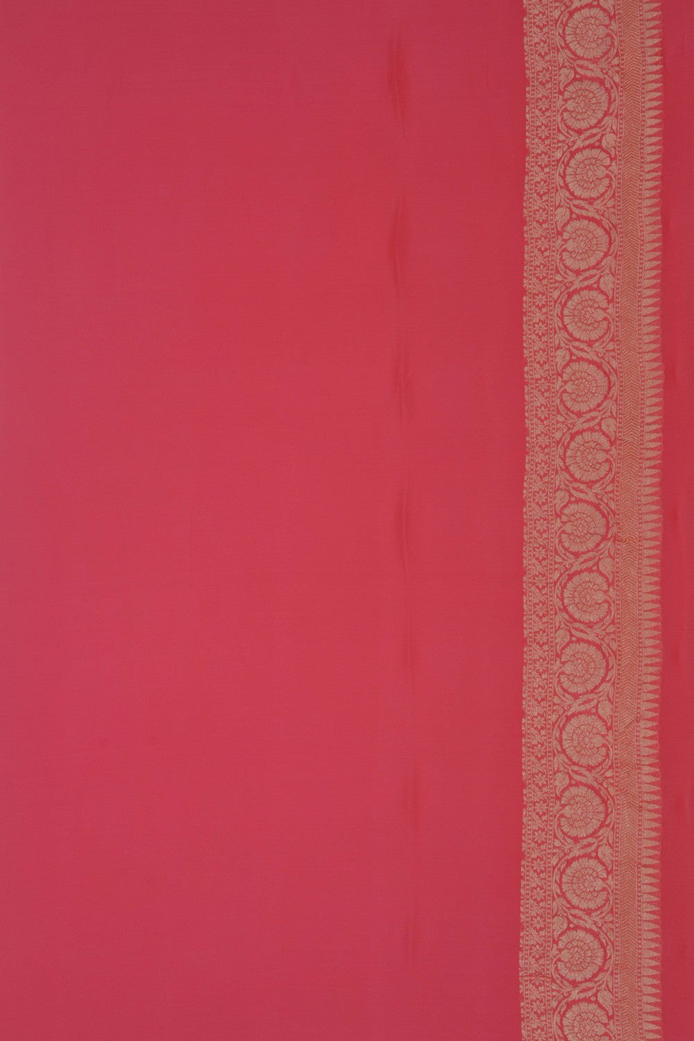 Image of Banarasi Georgette Coral Pink Saree