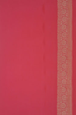 Image of Banarasi Georgette Coral Pink Saree