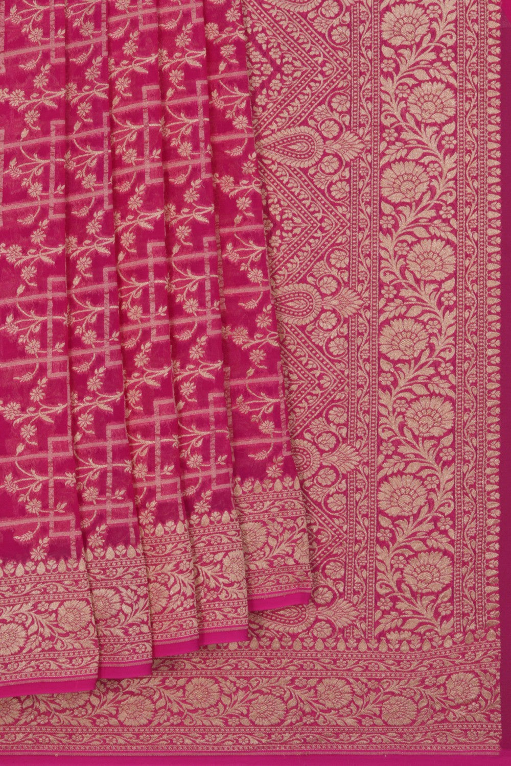 Banarasi Georgette Pink Saree