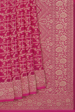 Image of Banarasi Georgette Pink Saree