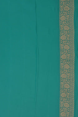 Image of Banarasi Georgette Sea Blue Saree