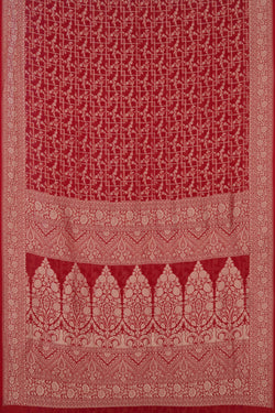 Image of Banarasi Georgette Red Saree