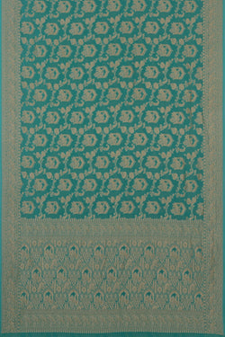 Image of Banarasi Georgette Sea Green Saree