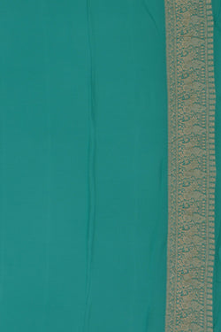 Image of Banarasi Georgette Sea Green Saree