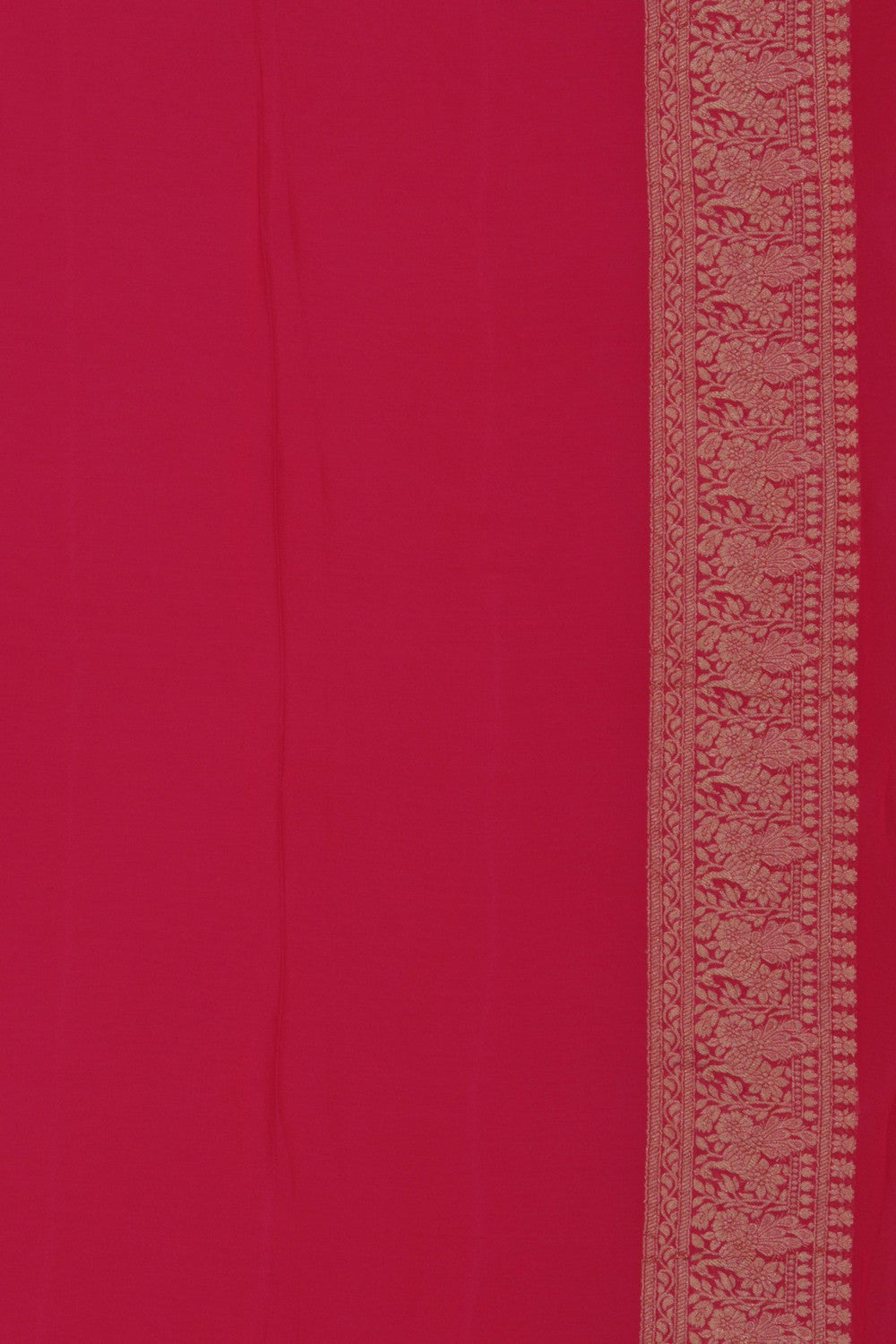 Image of Banarasi Georgette Coral Pink Saree
