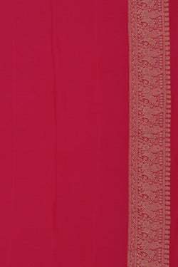 Image of Banarasi Georgette Coral Pink Saree