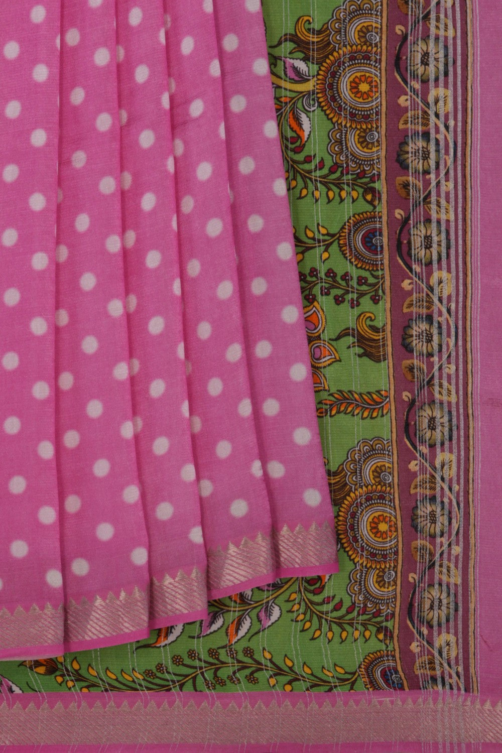 Mangalgiri Silk Pink Saree