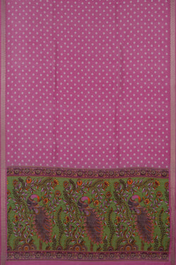 Image of Mangalgiri Silk Pink Saree
