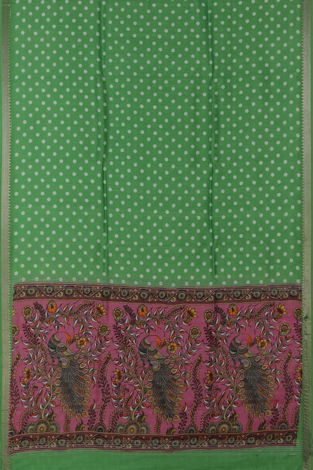 Mangalgiri Silk Green Saree
