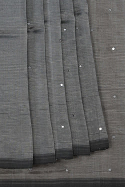 Image of Mangalgiri Silk Grey Saree