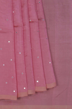 Image of Mangalgiri Silk Pink Saree